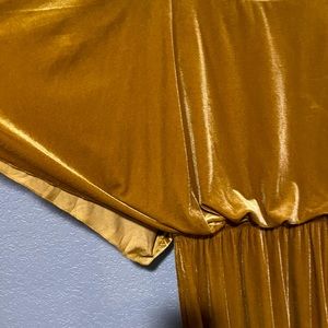 Gold Velvet Maxi Dress